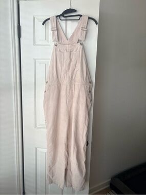 Brixton Cream Corduroy Overalls, 100% cotton, size medium